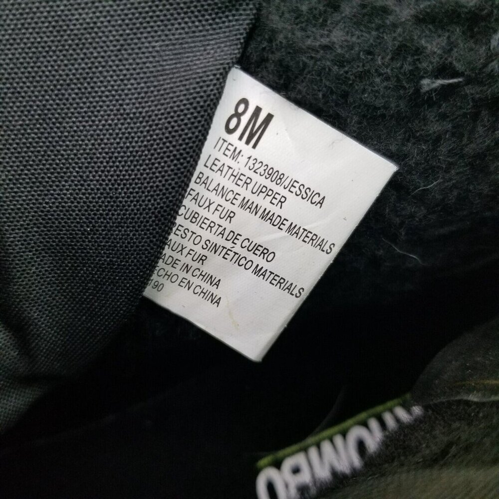 ✅Khombu JESSICA Black Suede Faux Fur Lined Side Zip Ankle Booties Womens 8M Shoe - Picture 4 of 11